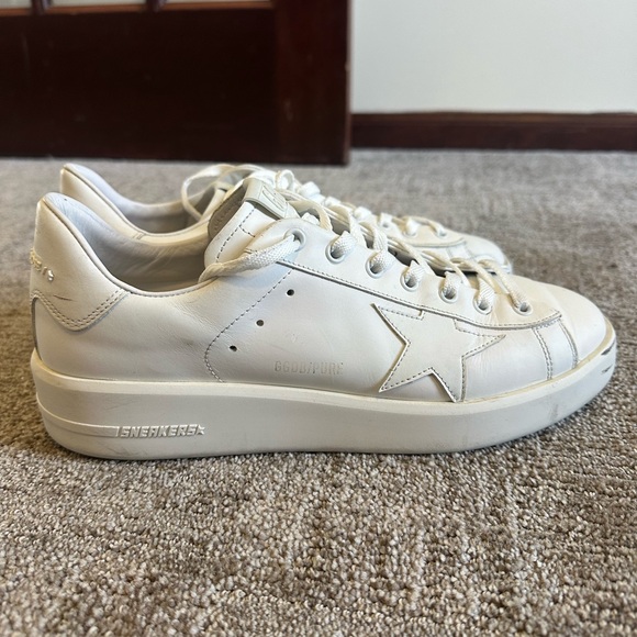 Golden Goose PURESTAR White Leather Sneakers - Picture 2 of 5